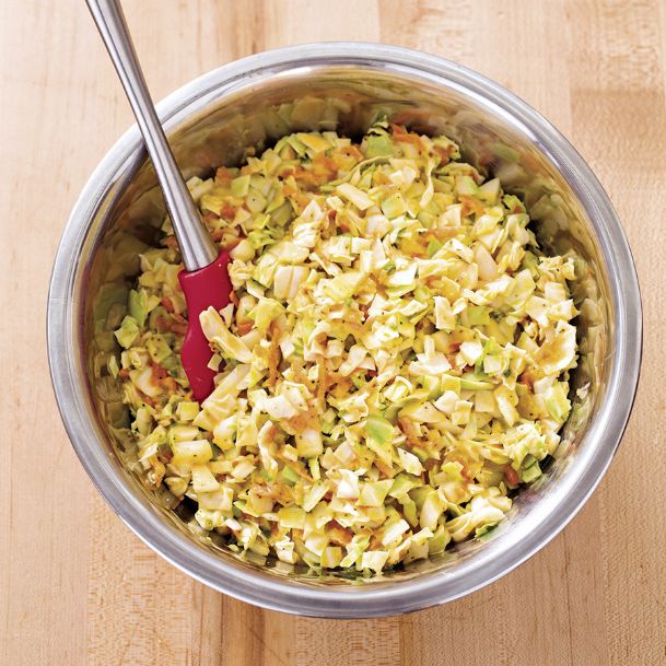 For a brash Memphis coleslaw, cook a spicy dressing ahead ...
